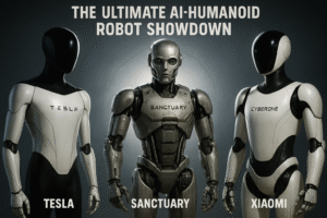 Read more about the article The Ultimate AI-Humanoid Robot Showdown: Tesla Optimus vs Sanctuary AI vs Xiaomi CyberOne