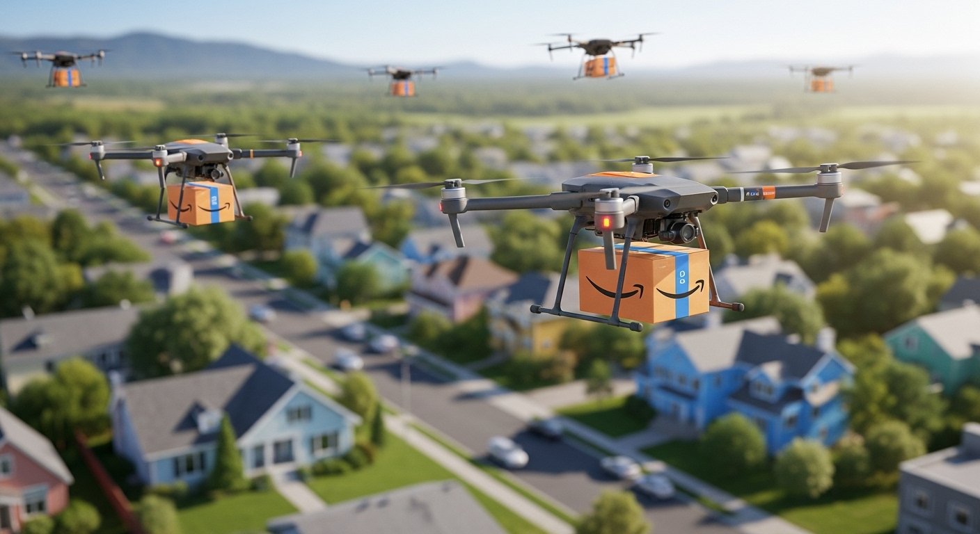 Read more about the article The Future Just Flew In: Amazon Launches Fully Autonomous Drone Delivery in Three U.S. Cities! (With Amazon Prime Air Takes Flight- Drone Delivery Audio Overview)