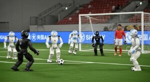 Read more about the article China’s Robot Revolution on the Pitch: Humanoid Soccer Takes Center Stage (With China’s Roboleague-AI Future Audio Overview)